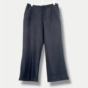Royal Robbins Linen Blend Wide Leg Pants Black Travel 14 Breathable Relaxed Fit